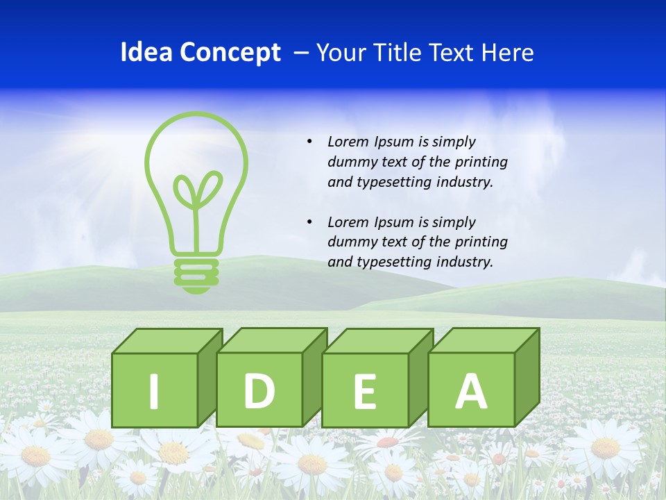 Leaf Brightly Petal PowerPoint Template