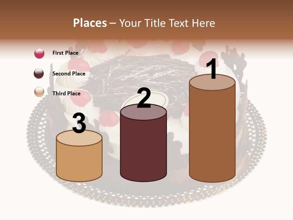 Close Up Cream Dishware PowerPoint Template