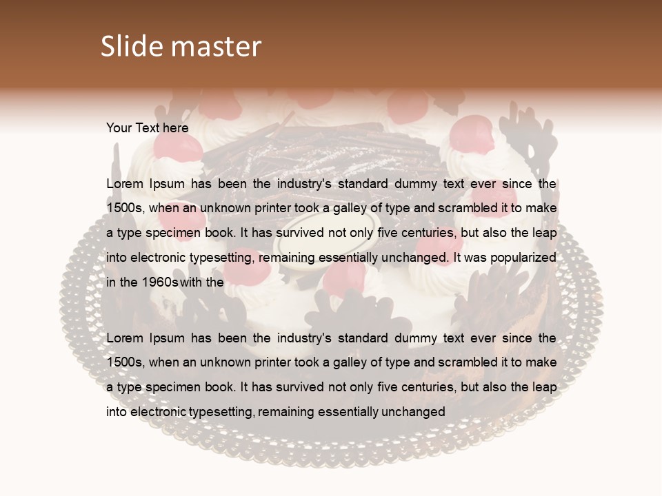 Close Up Cream Dishware PowerPoint Template