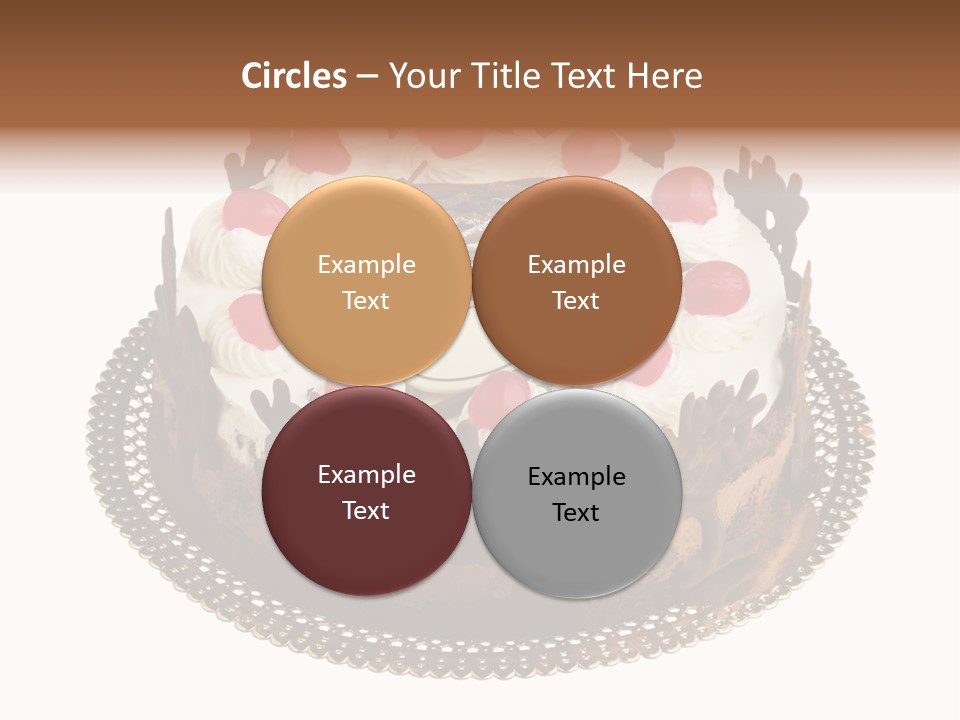 Close Up Cream Dishware PowerPoint Template