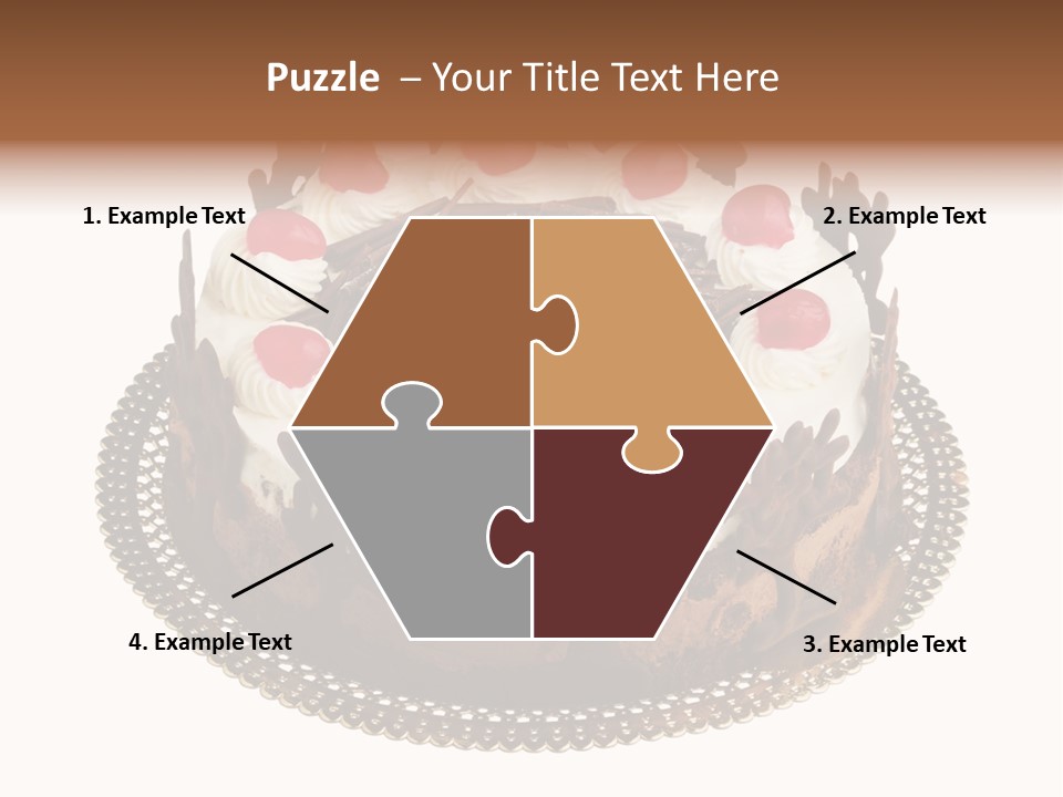 Close Up Cream Dishware PowerPoint Template