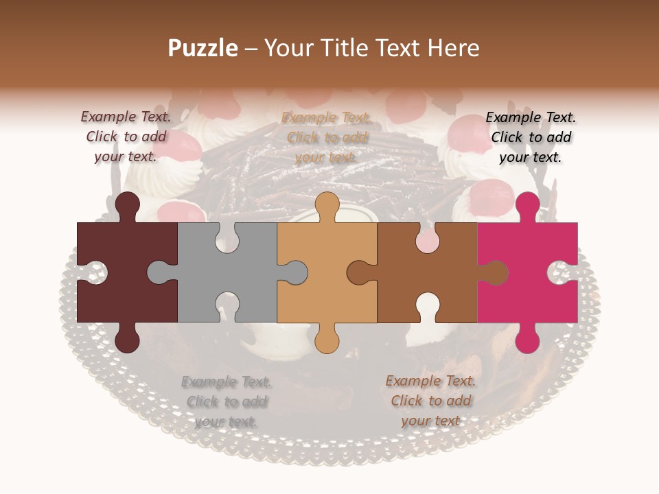 Close Up Cream Dishware PowerPoint Template