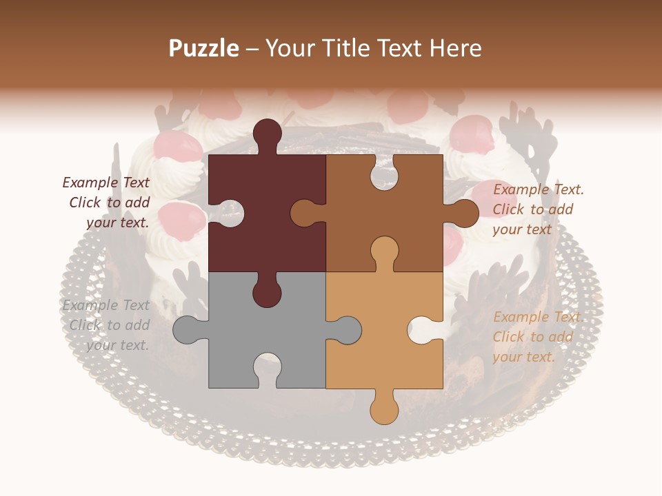 Close Up Cream Dishware PowerPoint Template