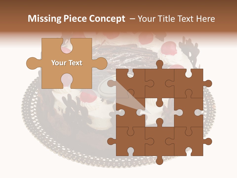 Close Up Cream Dishware PowerPoint Template