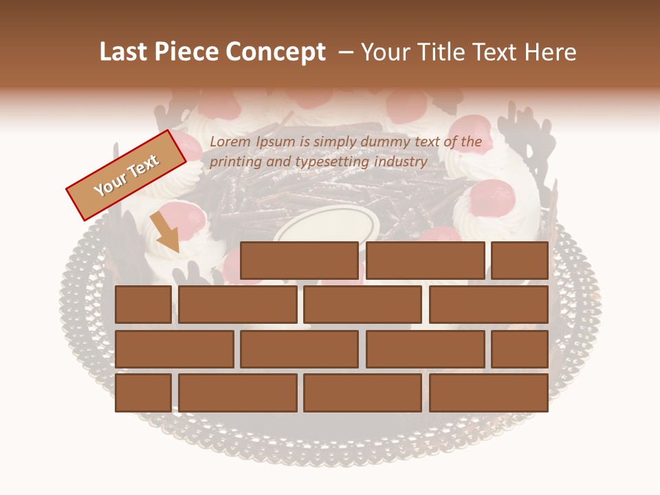 Close Up Cream Dishware PowerPoint Template