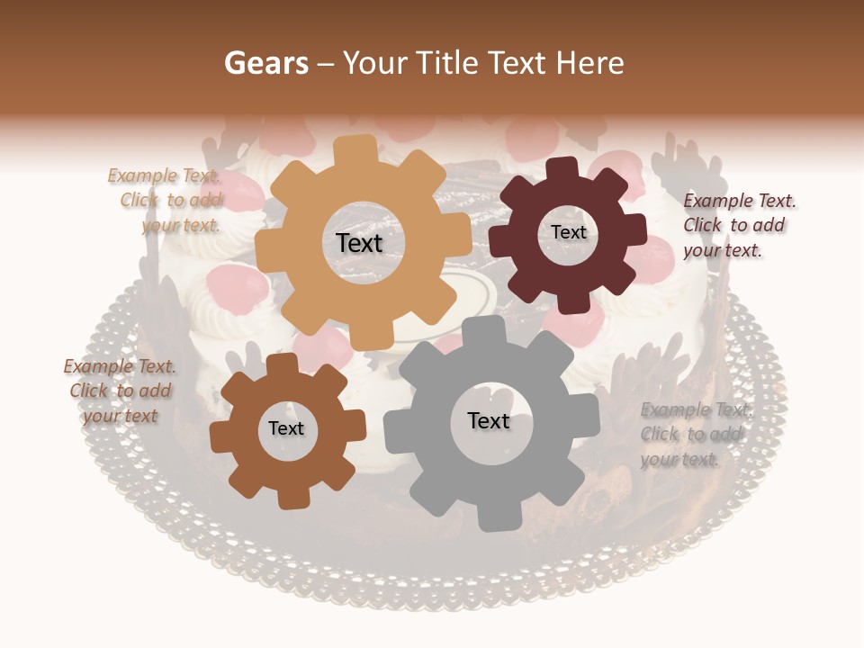 Close Up Cream Dishware PowerPoint Template