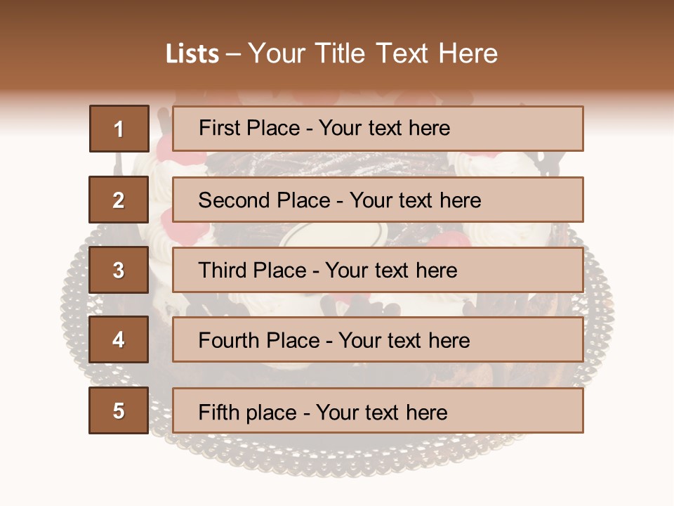 Close Up Cream Dishware PowerPoint Template