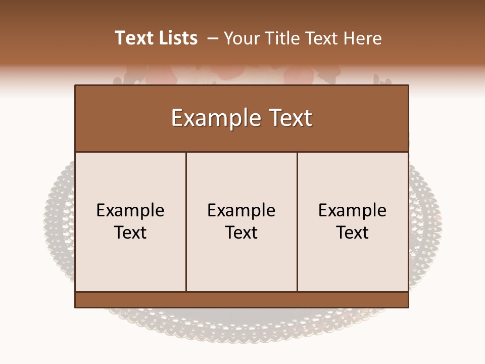 Close Up Cream Dishware PowerPoint Template