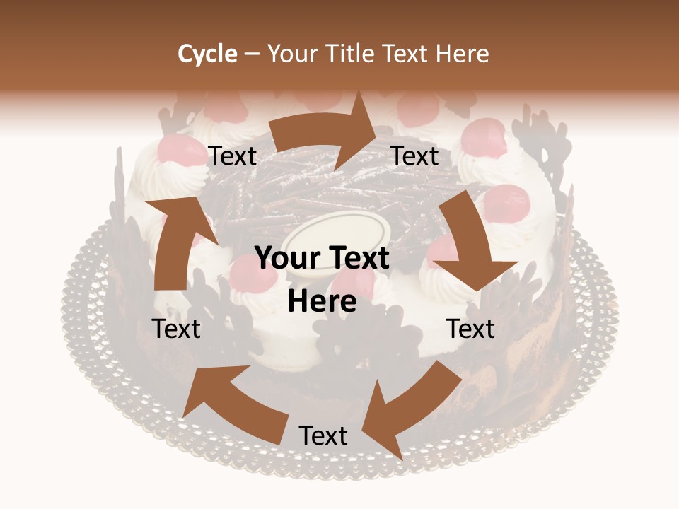 Close Up Cream Dishware PowerPoint Template