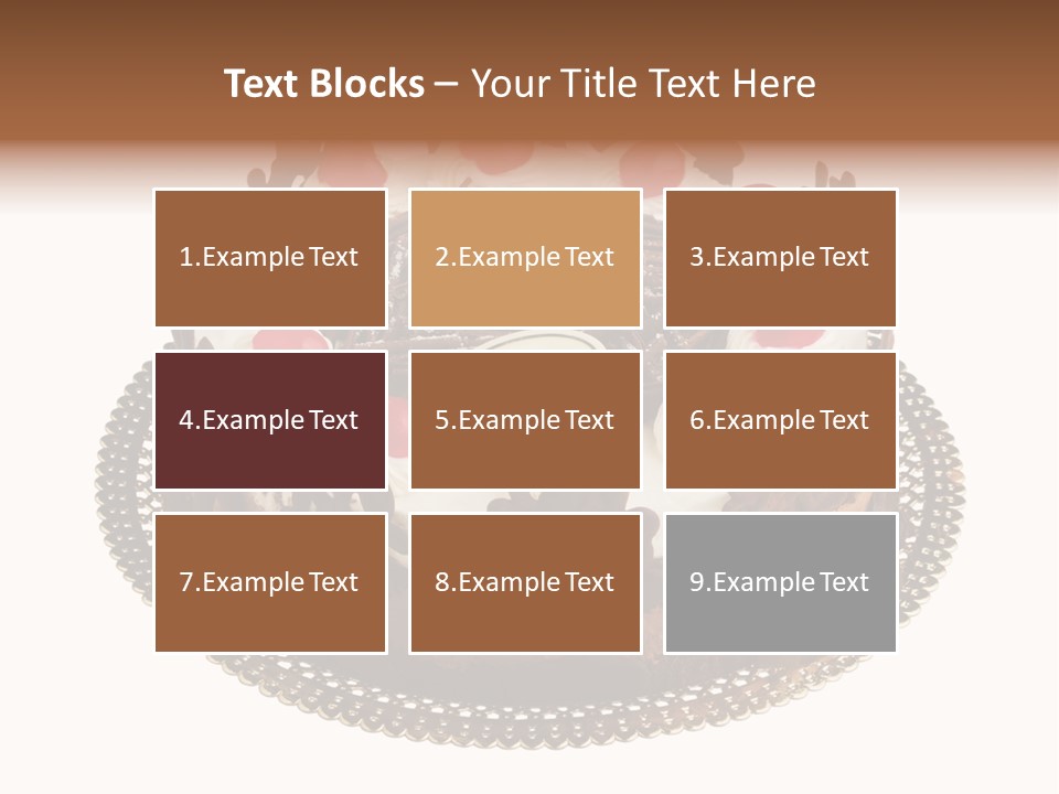 Close Up Cream Dishware PowerPoint Template