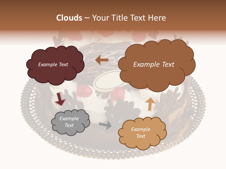 Close Up Cream Dishware PowerPoint Template