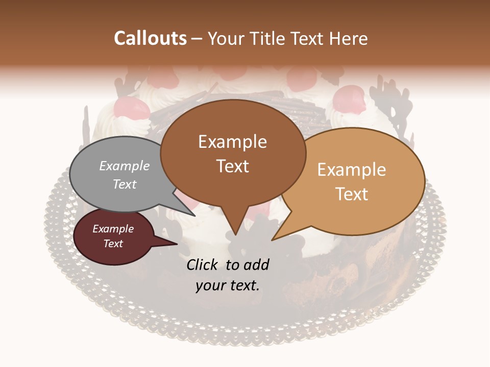 Close Up Cream Dishware PowerPoint Template
