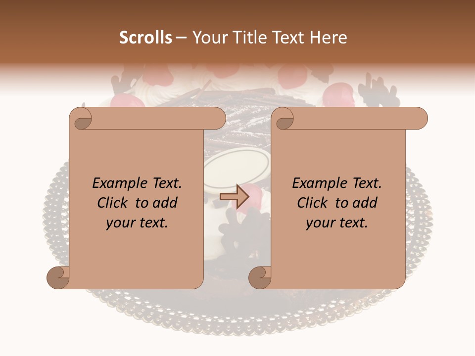 Close Up Cream Dishware PowerPoint Template