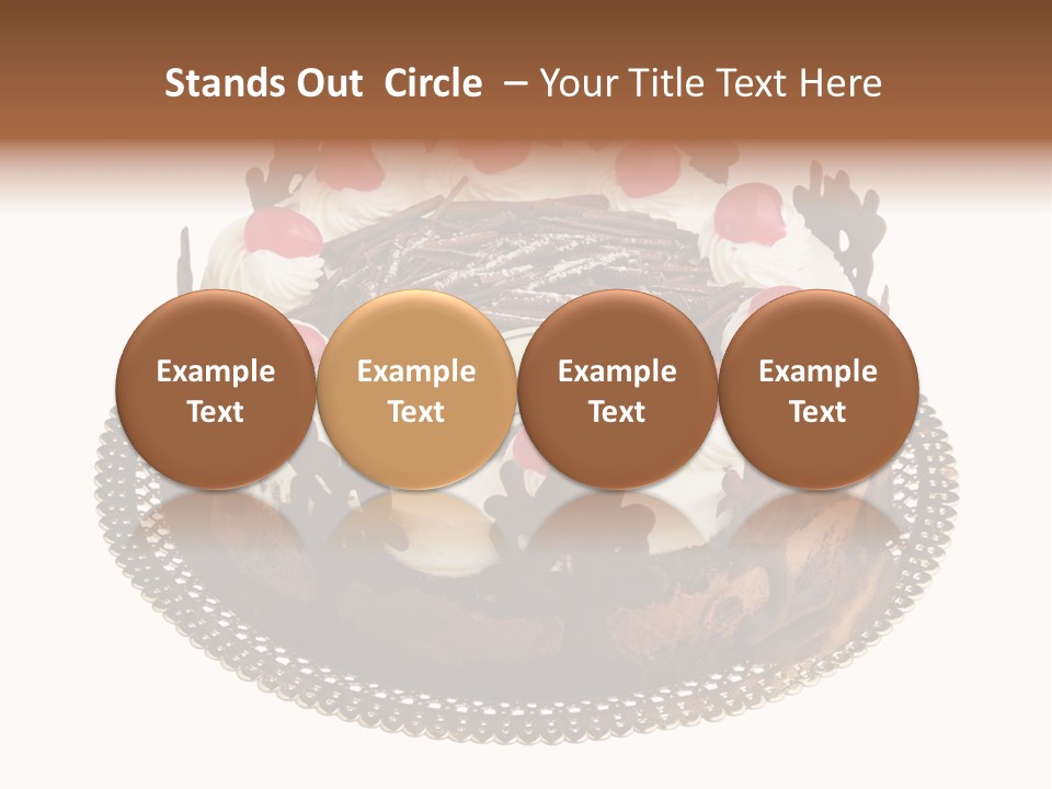 Close Up Cream Dishware PowerPoint Template