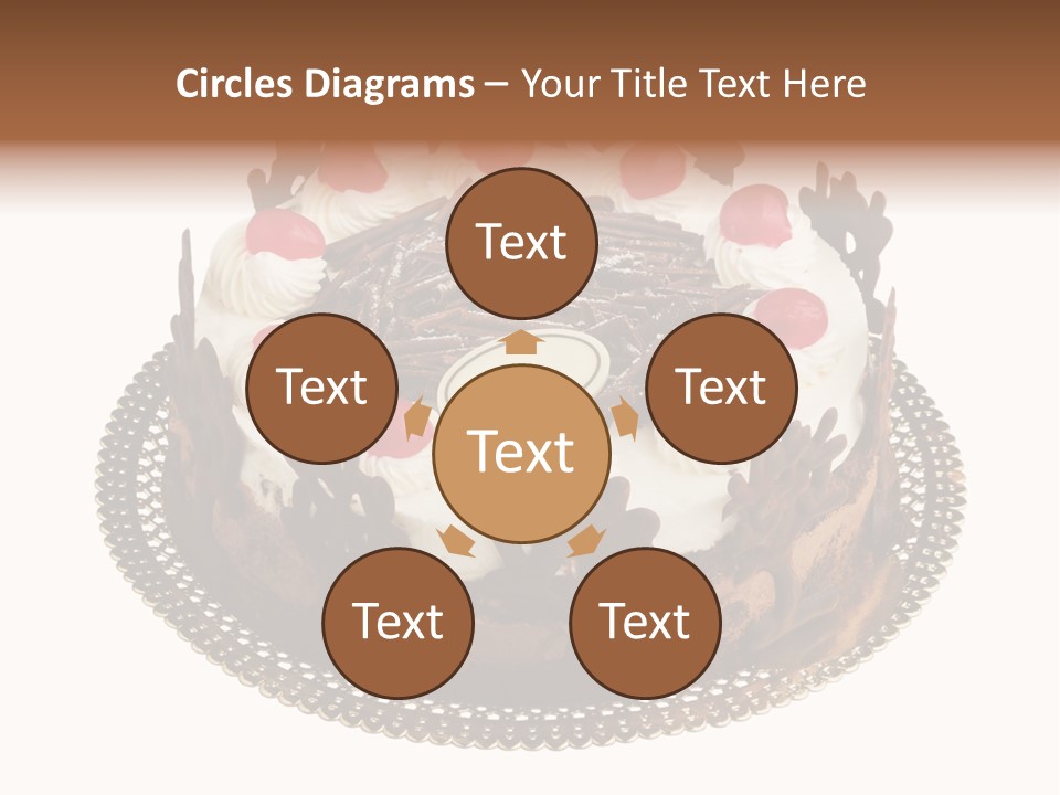 Close Up Cream Dishware PowerPoint Template