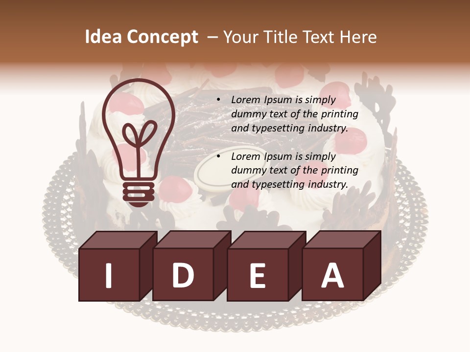 Close Up Cream Dishware PowerPoint Template