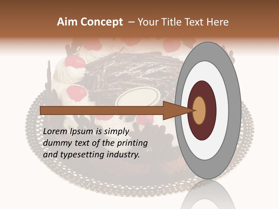 Close Up Cream Dishware PowerPoint Template