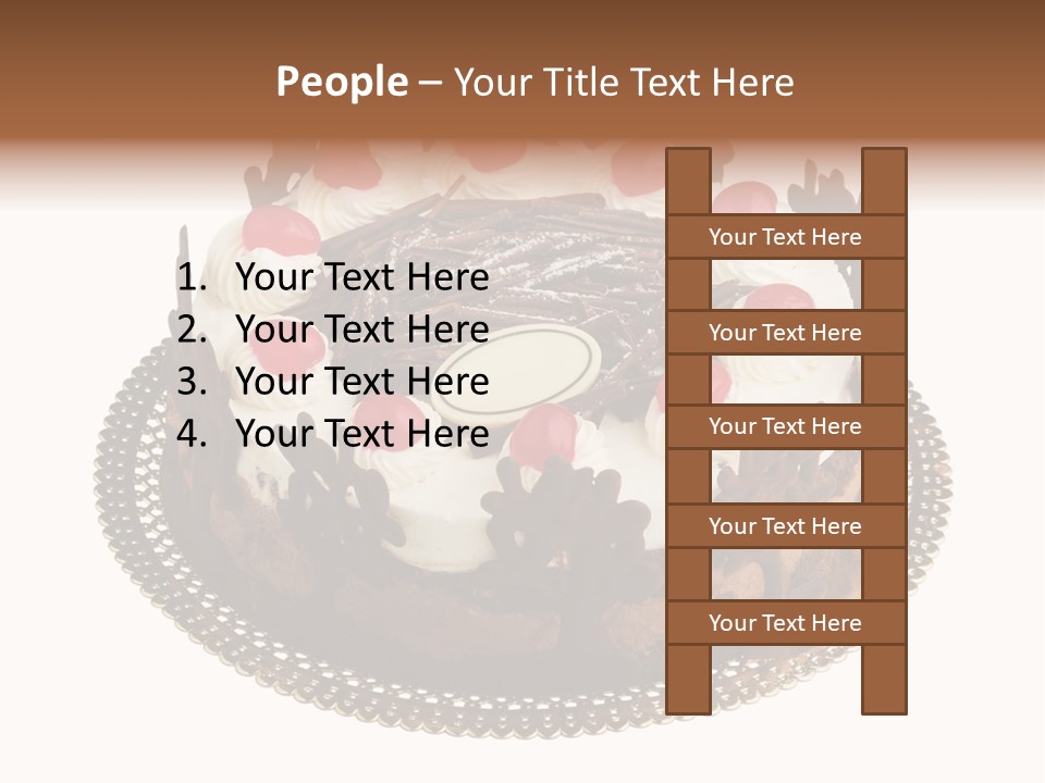 Close Up Cream Dishware PowerPoint Template