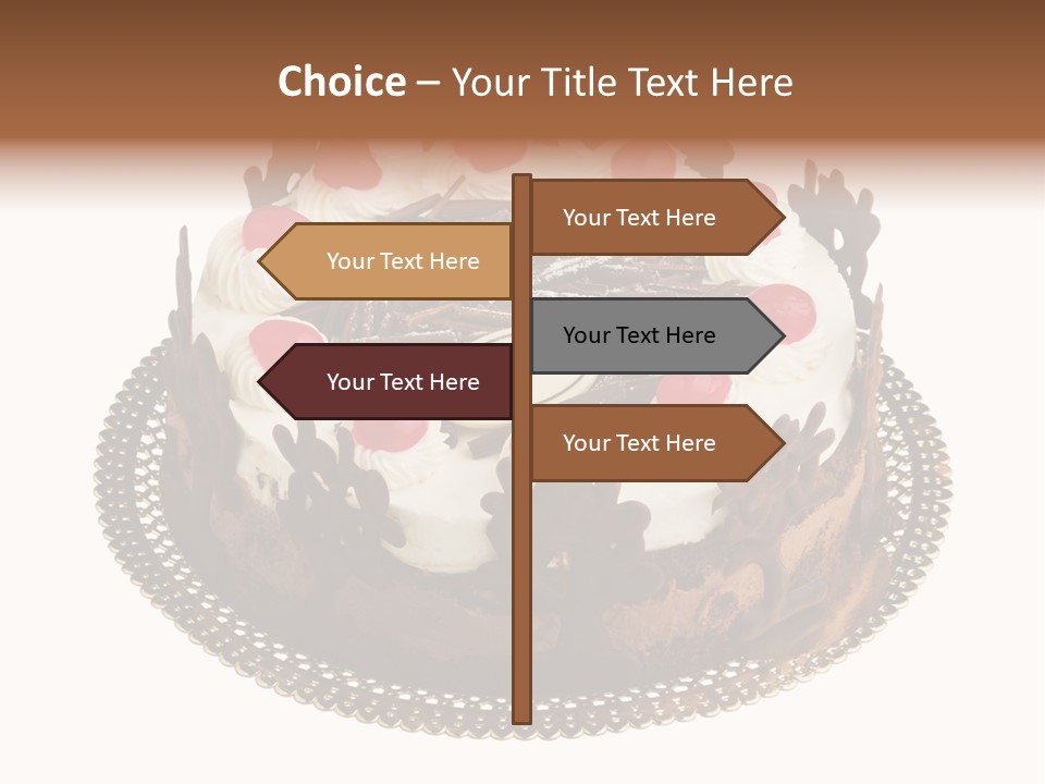 Close Up Cream Dishware PowerPoint Template