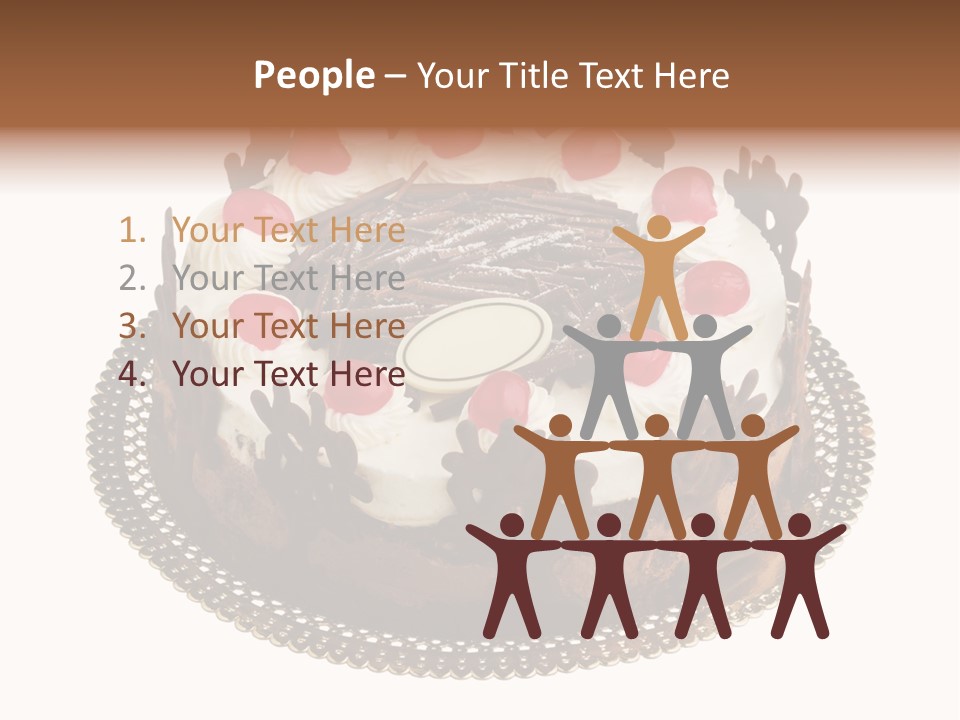 Close Up Cream Dishware PowerPoint Template