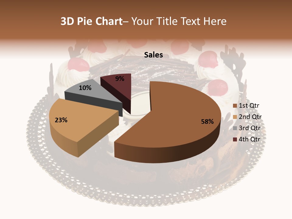 Close Up Cream Dishware PowerPoint Template