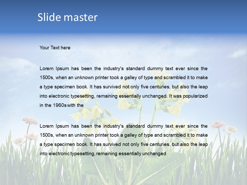 Nature Flower Yellow PowerPoint Template