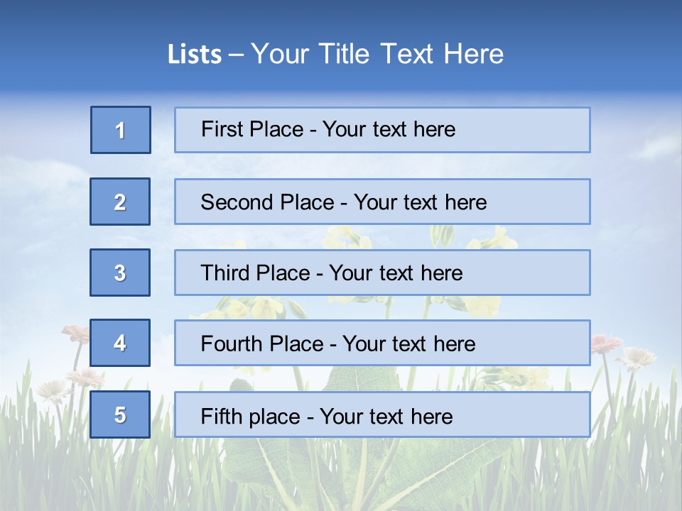 Nature Flower Yellow PowerPoint Template