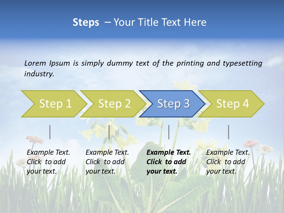 Nature Flower Yellow PowerPoint Template