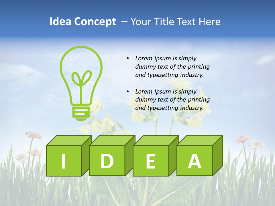 Nature Flower Yellow PowerPoint Template