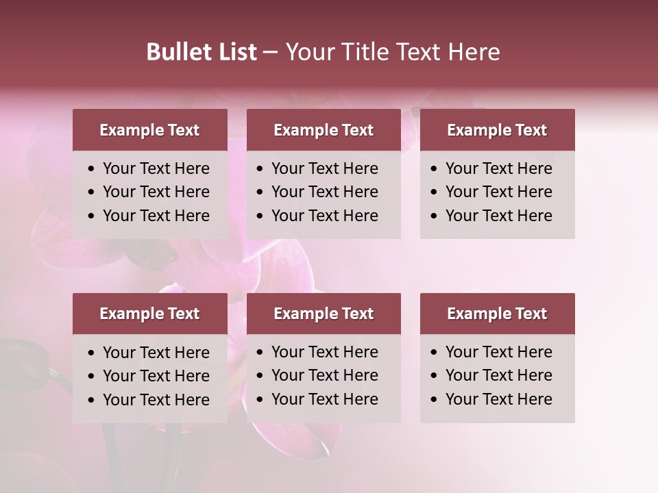 Orchid Isolated Blur PowerPoint Template