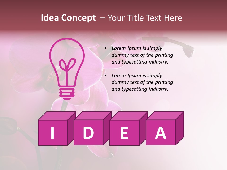 Orchid Isolated Blur PowerPoint Template
