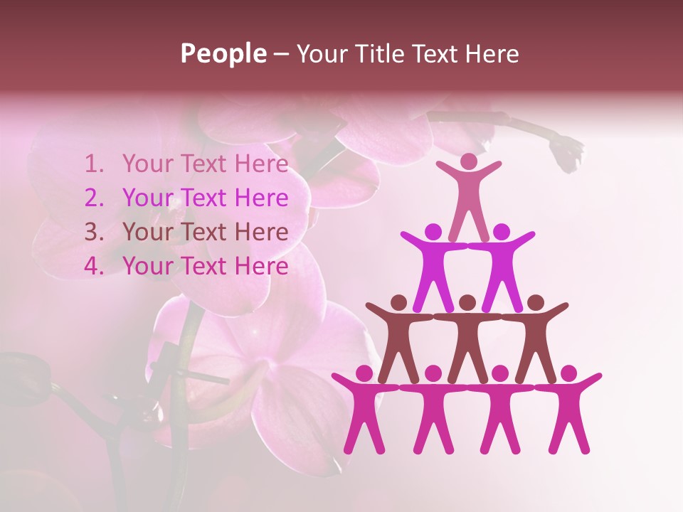 Orchid Isolated Blur PowerPoint Template