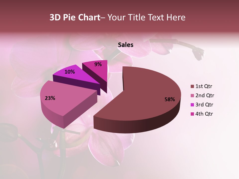 Orchid Isolated Blur PowerPoint Template