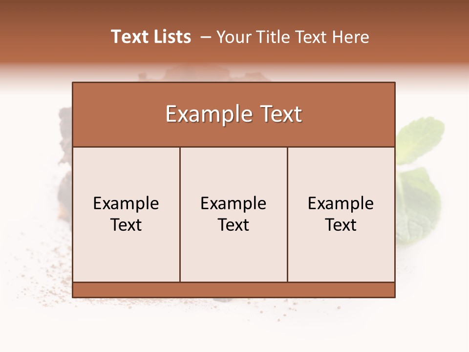 Coffee Truffle Object PowerPoint Template