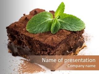 Restaurant Chocolate Copy PowerPoint Template