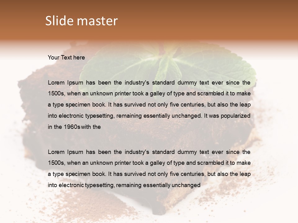 Restaurant Chocolate Copy PowerPoint Template