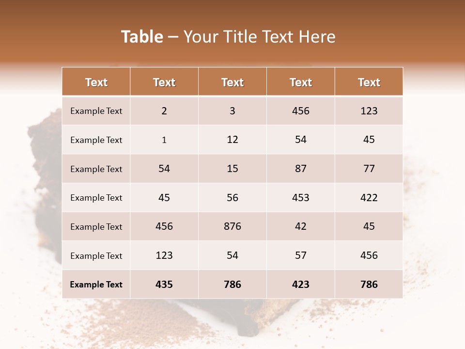 Restaurant Chocolate Copy PowerPoint Template