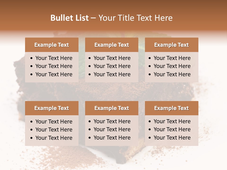 Restaurant Chocolate Copy PowerPoint Template