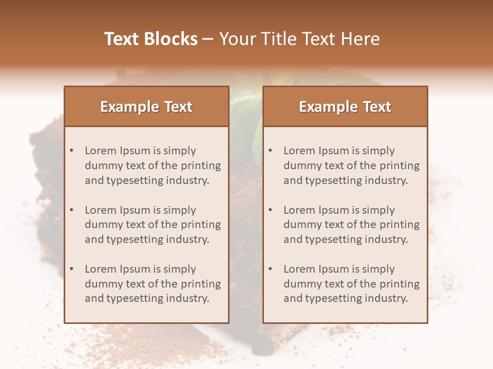 Restaurant Chocolate Copy PowerPoint Template