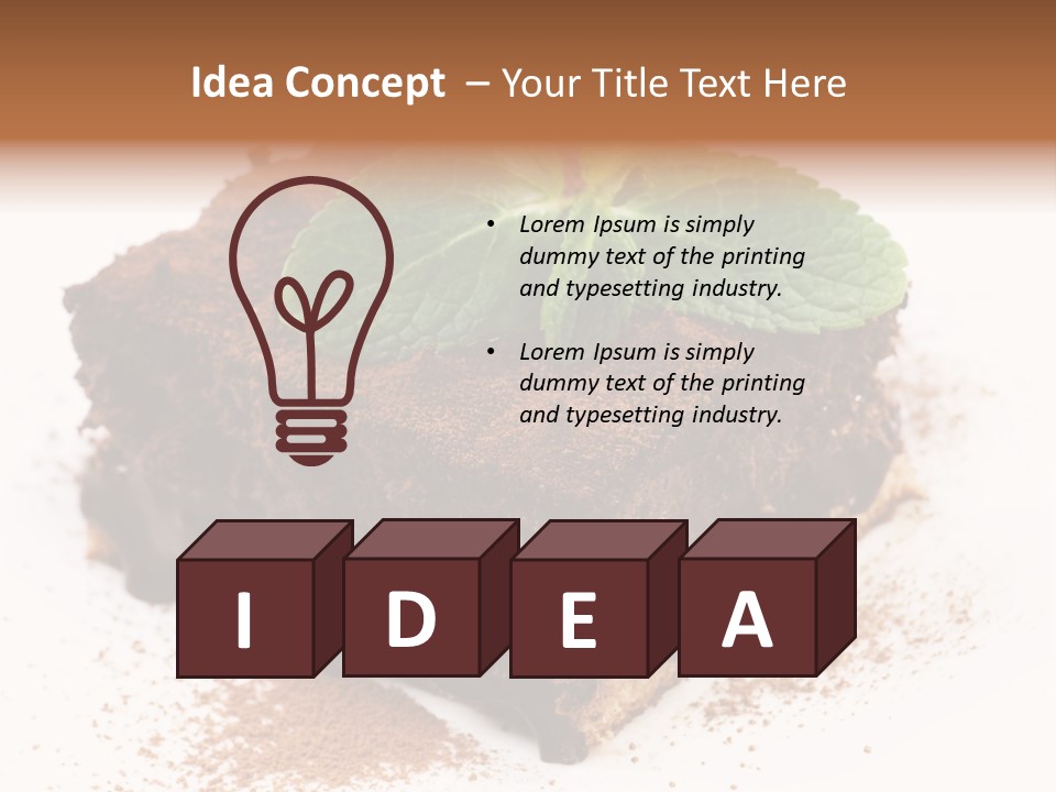 Restaurant Chocolate Copy PowerPoint Template