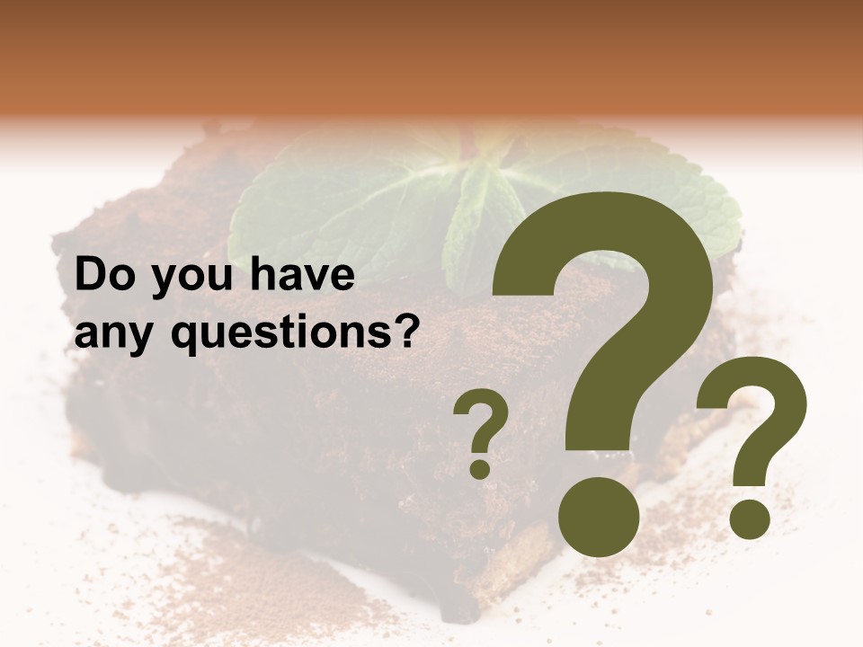 Restaurant Chocolate Copy PowerPoint Template