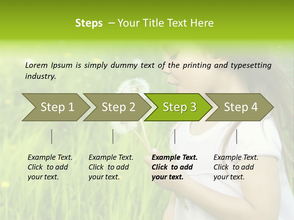 Dandelion Vacation Backlight PowerPoint Template