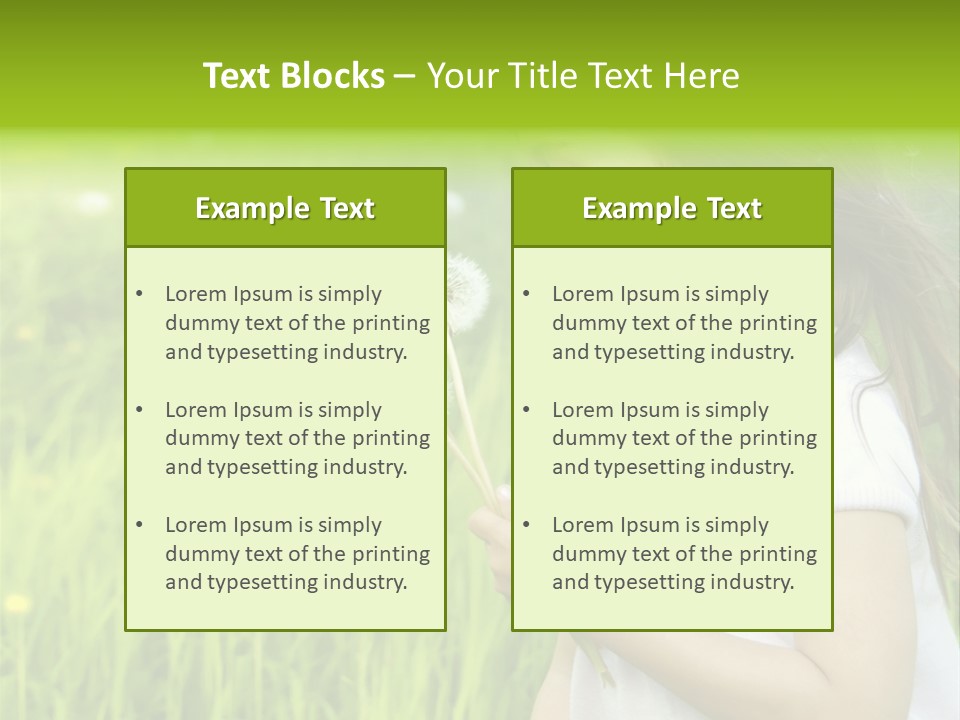 Dandelion Vacation Backlight PowerPoint Template