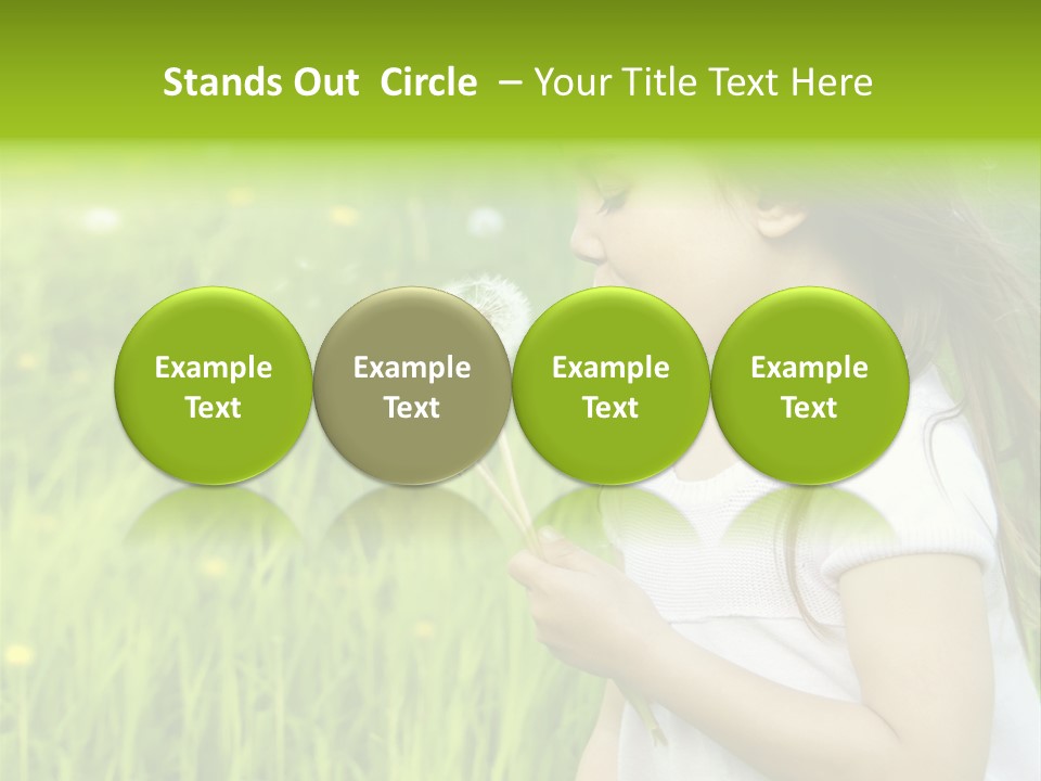 Dandelion Vacation Backlight PowerPoint Template