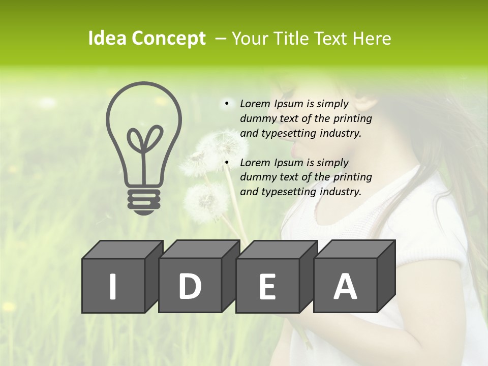 Dandelion Vacation Backlight PowerPoint Template