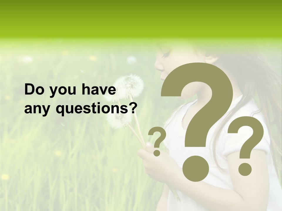 Dandelion Vacation Backlight PowerPoint Template