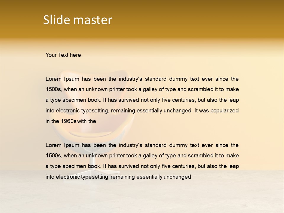 Seat Lamp Design PowerPoint Template