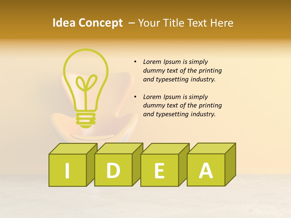 Seat Lamp Design PowerPoint Template