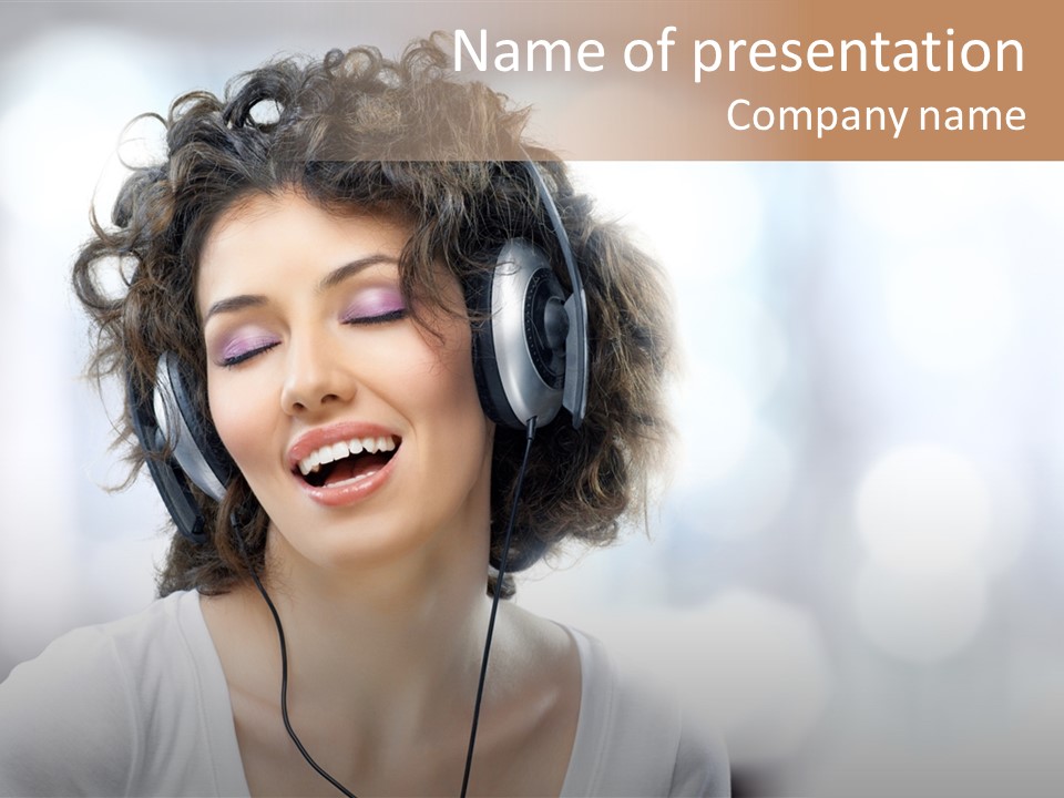 Leisure Face Music PowerPoint Template