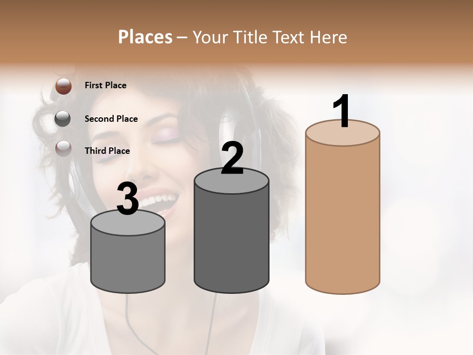 Leisure Face Music PowerPoint Template